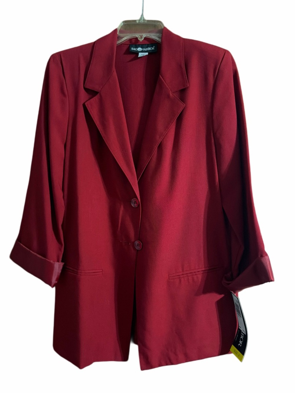 Sag Harbor Crimson Red Women's Blazer Jacket